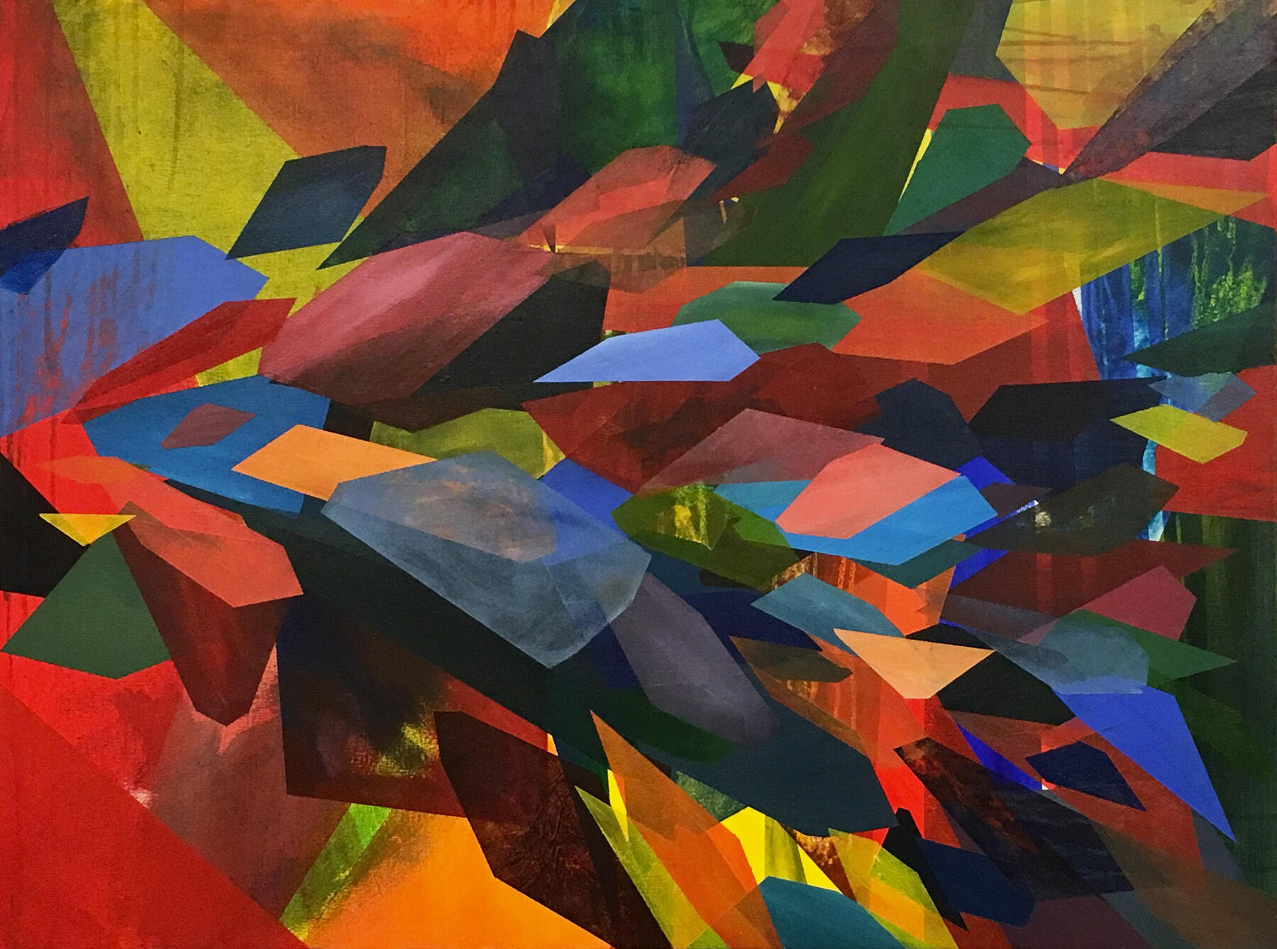 Cruz, a painting and printmaking major, describes each piece in her work as a balanced exploration of color. 