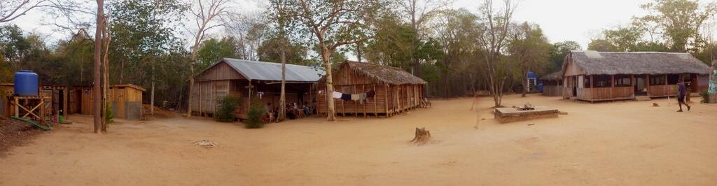 Kirindy field station, student dorms and dining/kitchen area. 