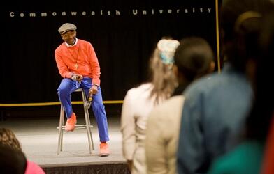 Lee took questions from audience members about his career in film and his advice for students. Images courtesy of VCU University Relations.