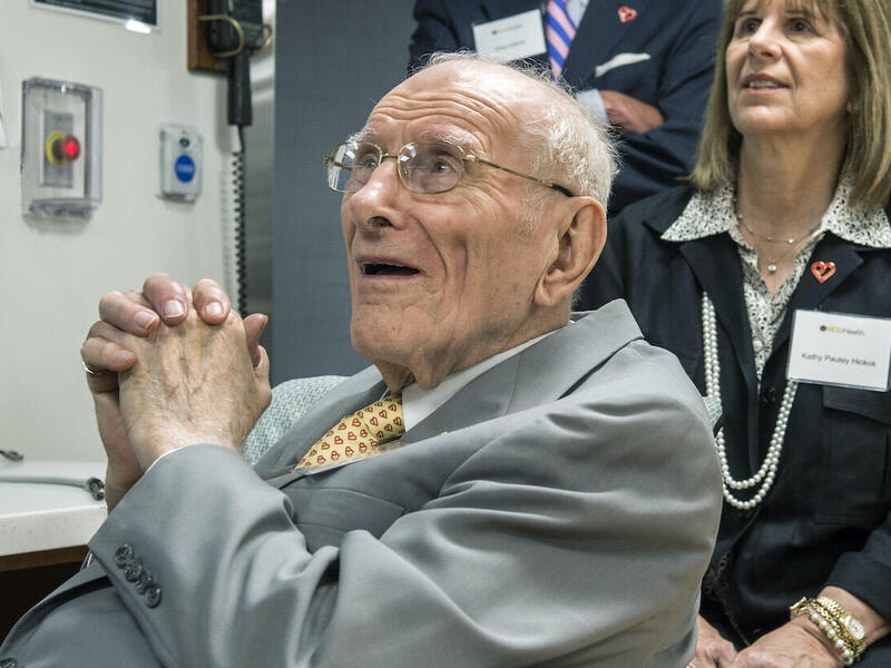 Stan Pauley at the 2018 ribbon cutting for a new cardiac imaging suite at VCU Health.