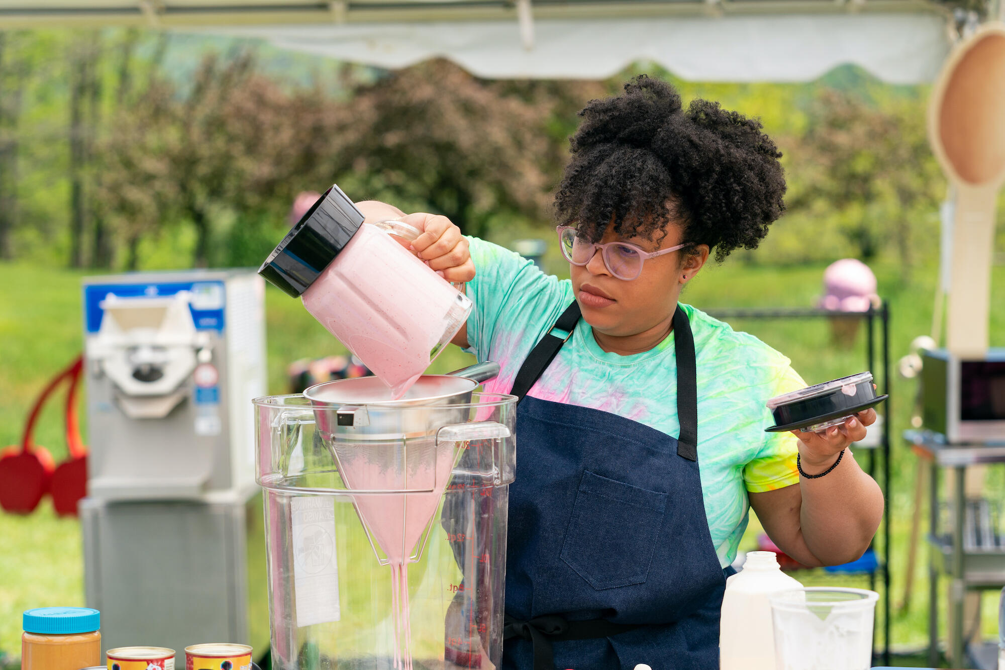 Rabia Kamara on set on \"Clash of the Cones.\"