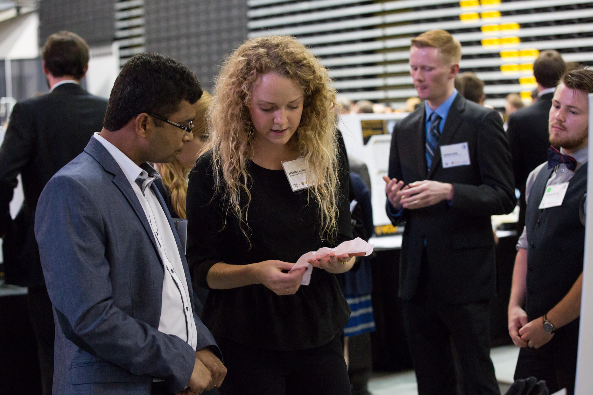 Jessica Bishop explains how the magic gloves work. The gloves are a thermoregulated device for extremities affected by Raynaud’s disease.