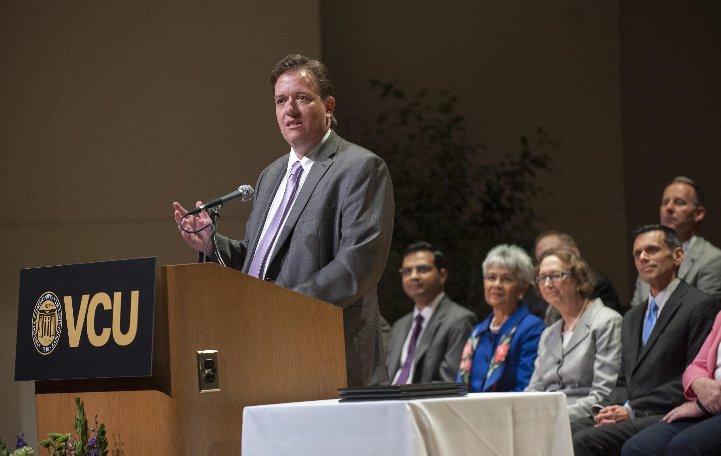 Marcus Messner, an associate professor at the Richard T. Robertson School of Media and Culture, was honored with the Distinguished Teaching Award for his work educating aspiring journalists.