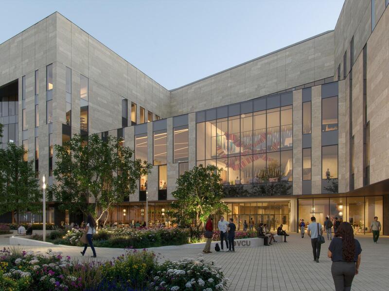 A rendering of the new school of dentistry building. 