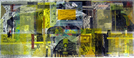 "0" by K.B. Basseches, Virginia Commonwealth University, Richmond, VA. 
Mixed media, 60" x 26"