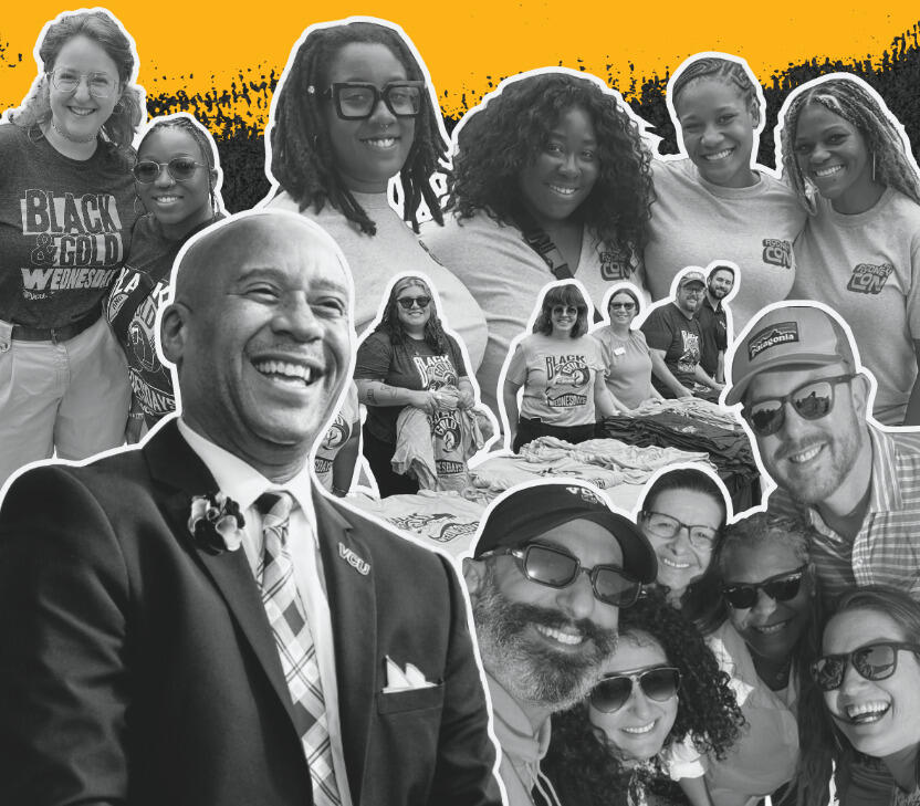 A collage of smiling people.