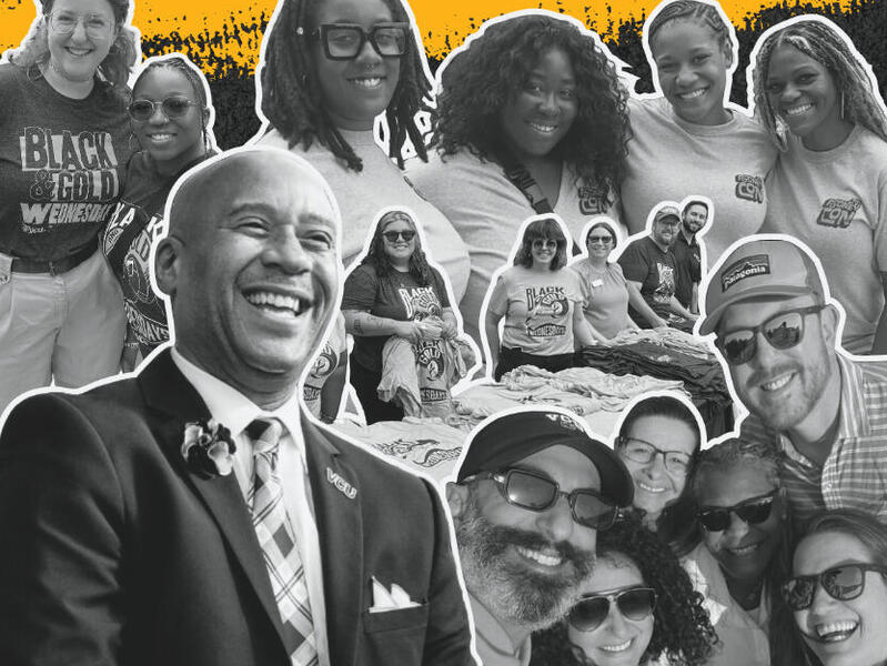 A collage of smiling people.