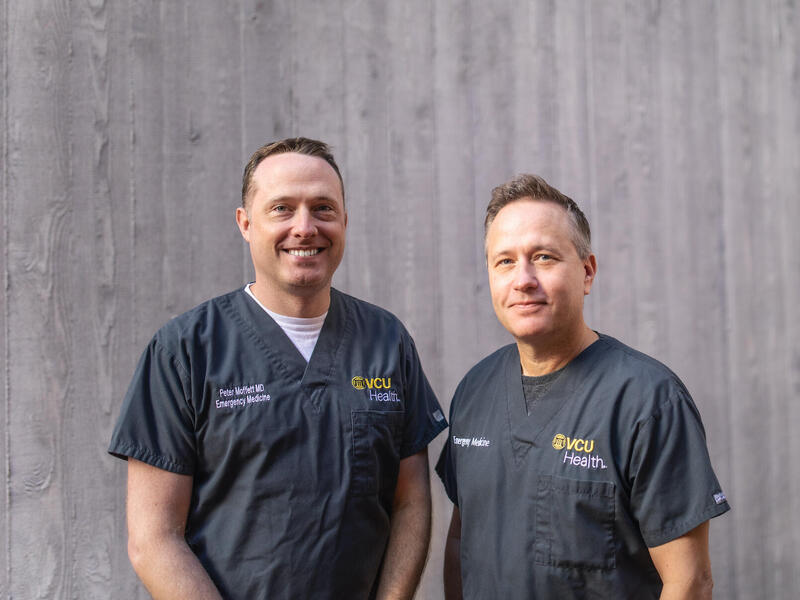 Brandon Wills, right, and Peter Moffett