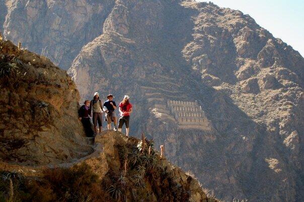 Students in Jackie Cantwell’s study abroad group explore Peru. 