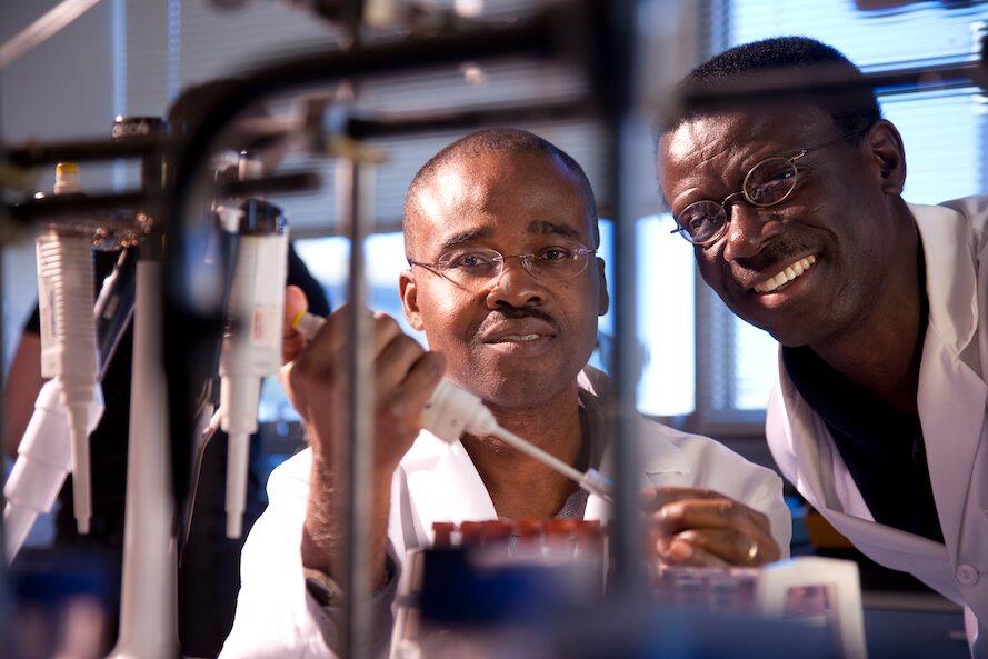 Martin Safo, Ph.D., and Richmond Danso-Danquah, Ph.D., developers of Aes-103.