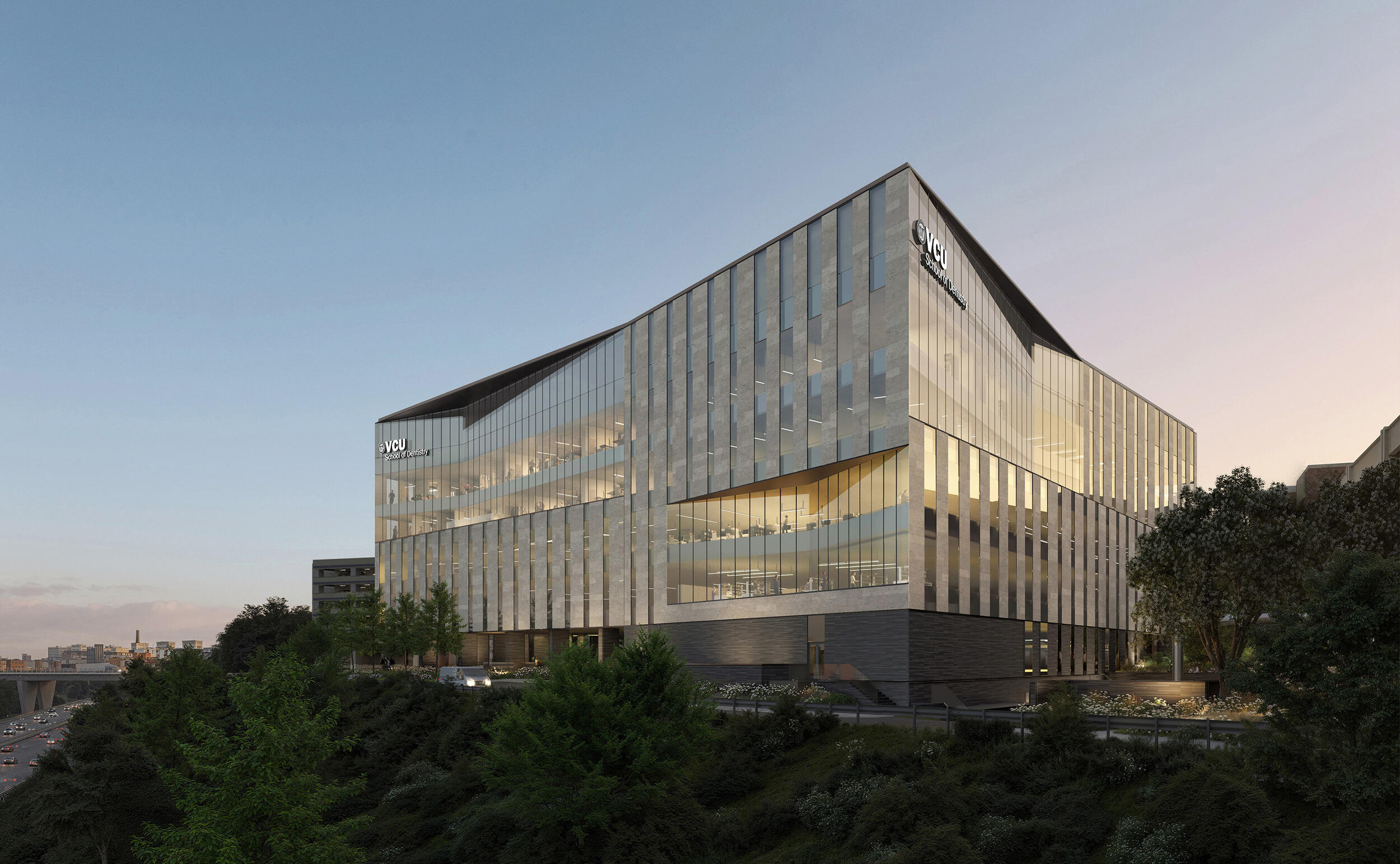 A rendering of the new School of Dentistry building. 