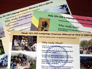 VCU’s School of World Studies is adding beginning language courses in Hindi, Zulu and Portuguese this fall. The goal is to prepare students to become familiar with languages and cultures almost anywhere in the world.  Photo by Mike Porter/VCU Office of University News Services. 