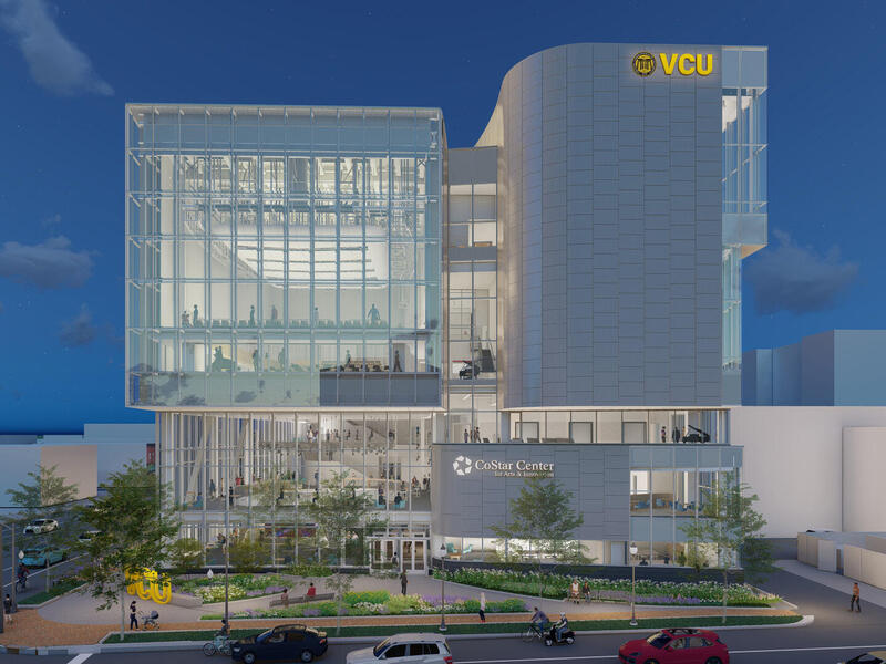 A digital rendering of the new CoStar Center for Arts and Innovation building. 