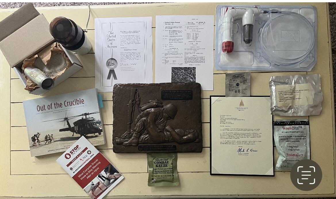 Various items sitting on a table