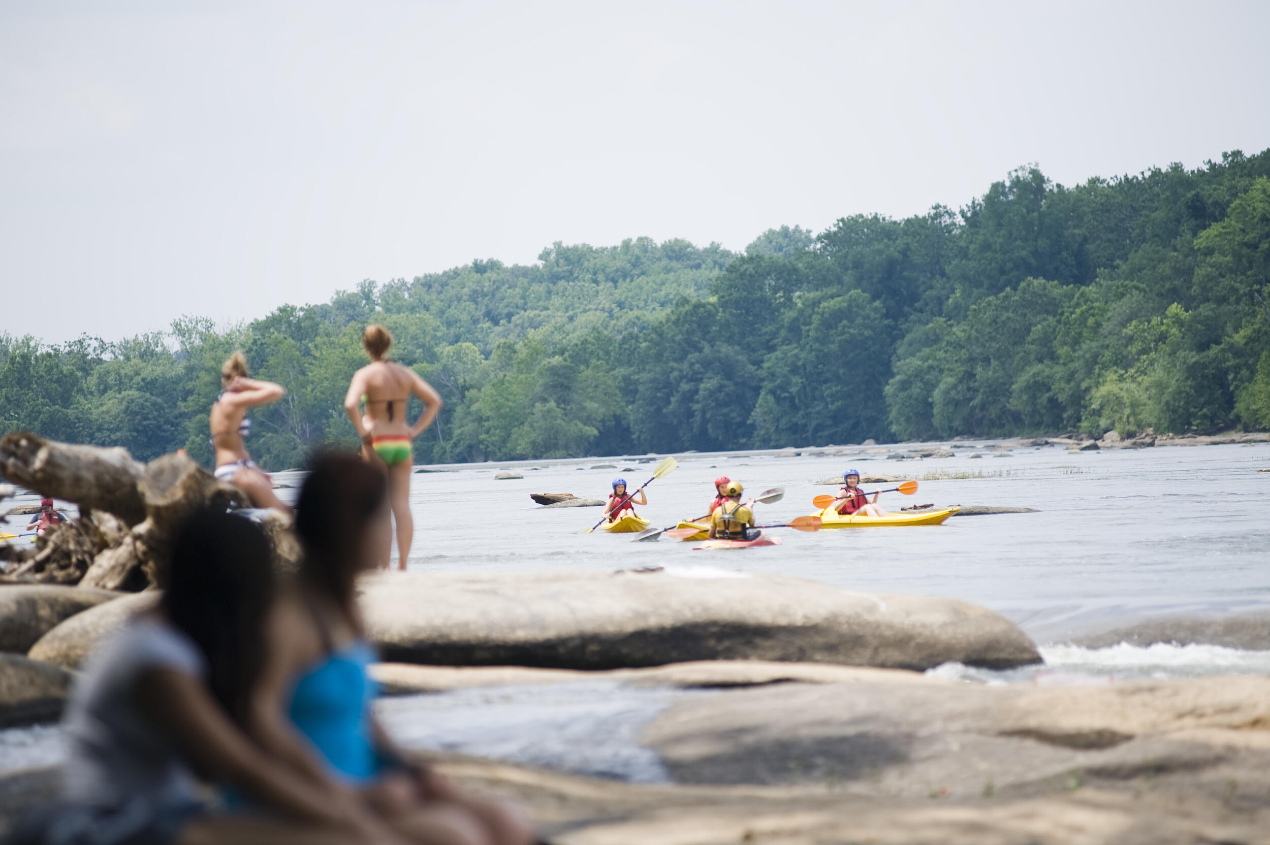 The iconic James River provides VCU students with recreational opportunities and a place to explore and study. (Photo by Tom Kojcsich, University Relations)
