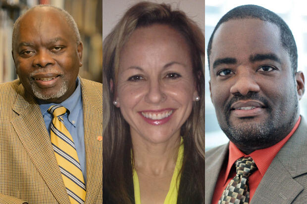 Left to right are Akel I. Kahera, Ph.D.; Montserrat Fuentes, Ph.D.; and Andrew P. Daire, Ph.D.