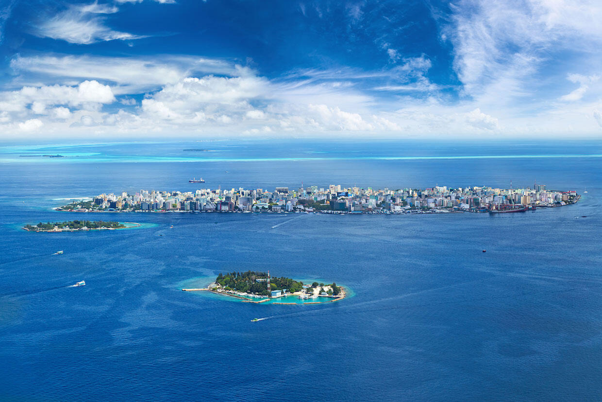 The Maldives, a collection of islands in the Arabian Sea