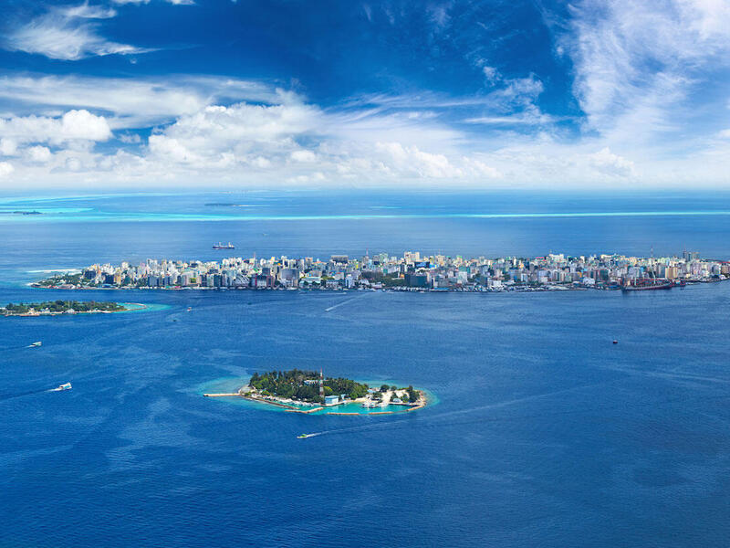 The Maldives, a collection of islands in the Arabian Sea