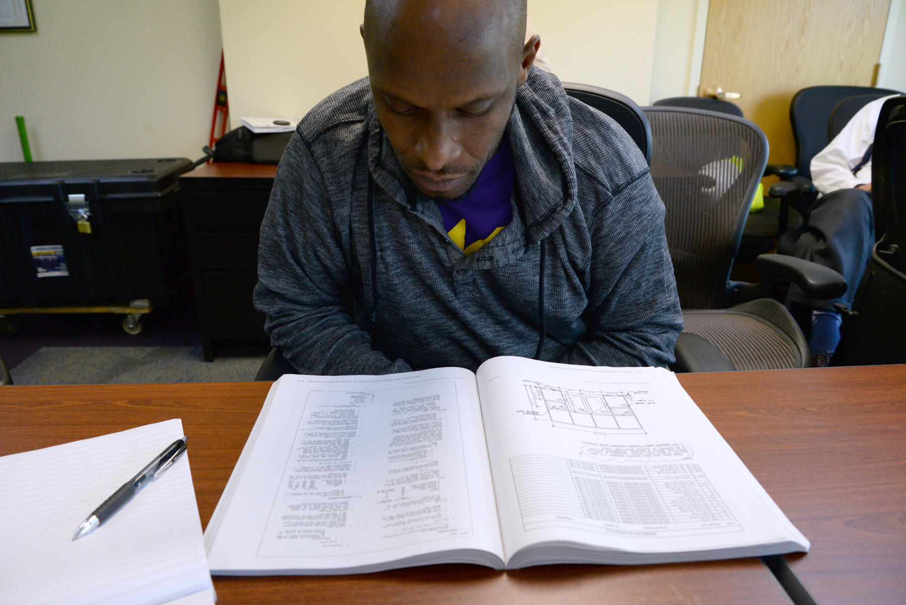 Richmond resident Edward Sheppard is among the 14 participants in the construction skills course.
