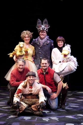 Clockwise from top: Landon Nagel (Wolf), Patti D'Beck, Matt McKay, Calvin McCullough (Cat), David Leong and Maggie Marlin (Bird).
