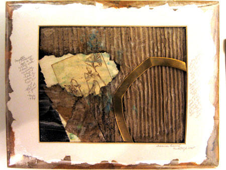 "Treasure" by Pam Taylor, Virginia Commonwealth University, Richmond, VA.
Mixed media, 18" x 12"