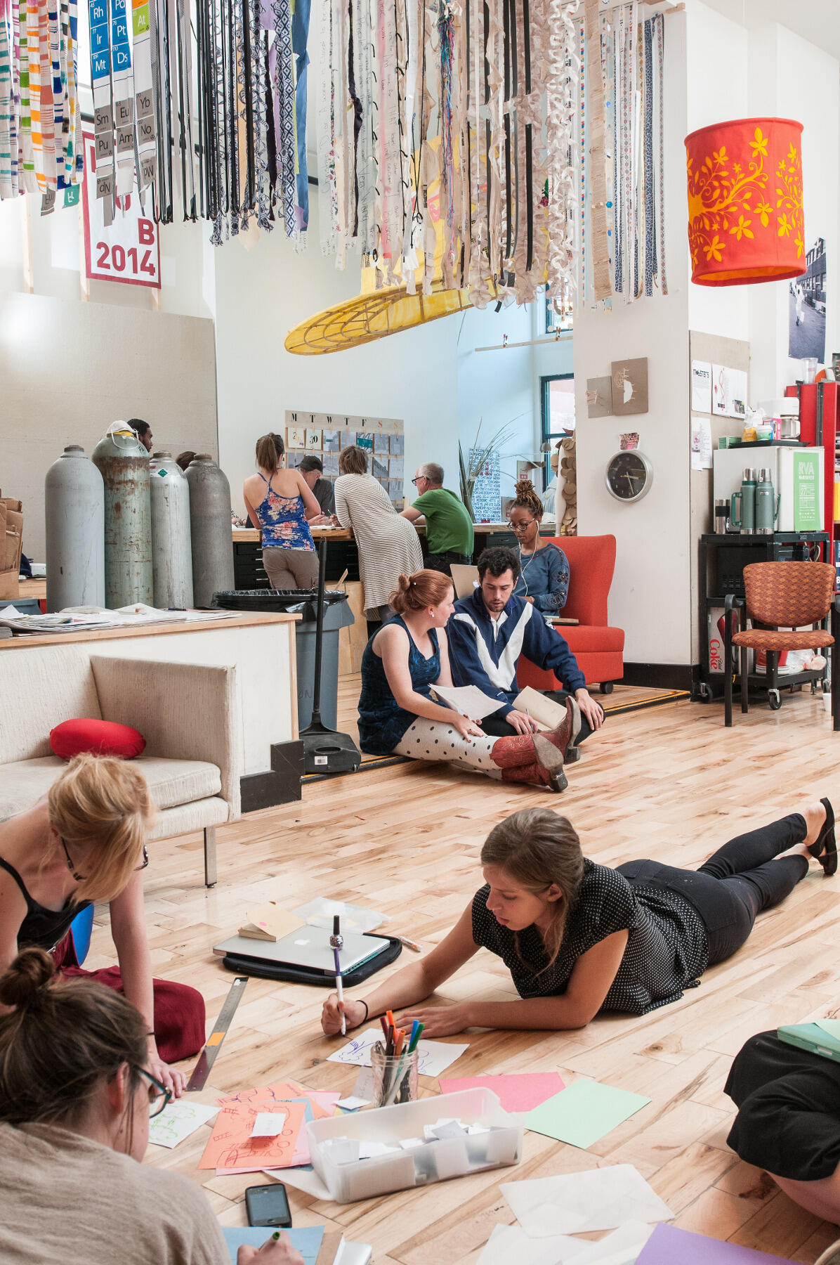 The mOb+Storefront studio on Broad Street provides a creative space for students to work on community projects.
<br>Photo by Terry Brown Photography.