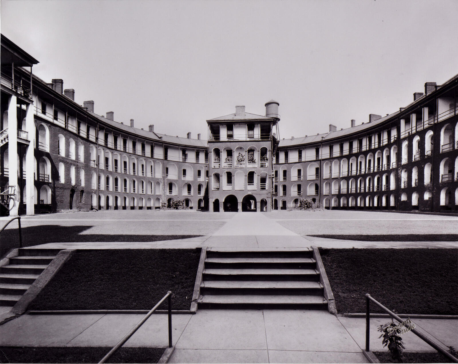The Virginia State Penitentiary was built in 1800 and demolished in 1991. It was located on Spring Street in Richmond, overlooking the James River.