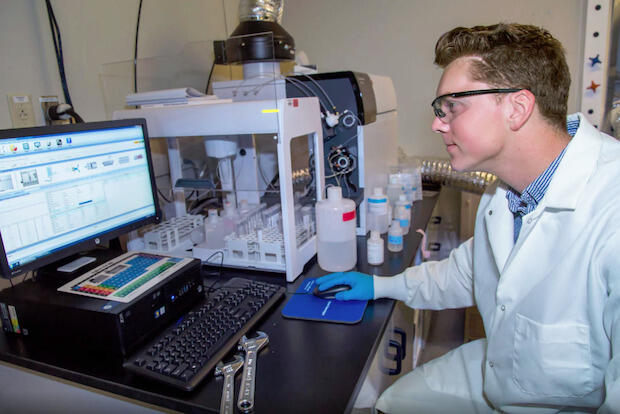 Ph.D. candidate Hunter Andrews.