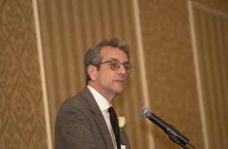The evening began with an address by VCU English Professor Tom de Haven, Ph.D., who spoke on The Crime Novel as an American Genre.