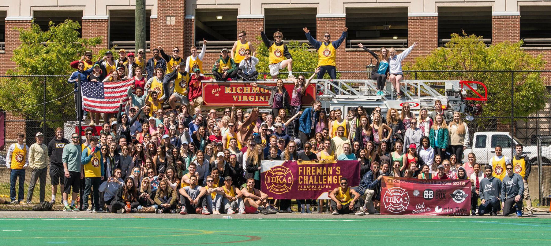 Previous Fireman’s Challenge event participants at VCU Cary Street Field.