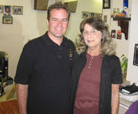 Nadeau also visited with long-time NASCAR fan and hair stylist, Mary Adkins. Adkins works in the barbershop in Hunton Hall next to the medical center. During Nadeau's hospitalization last May, Adkins went to his room to cut his hair.