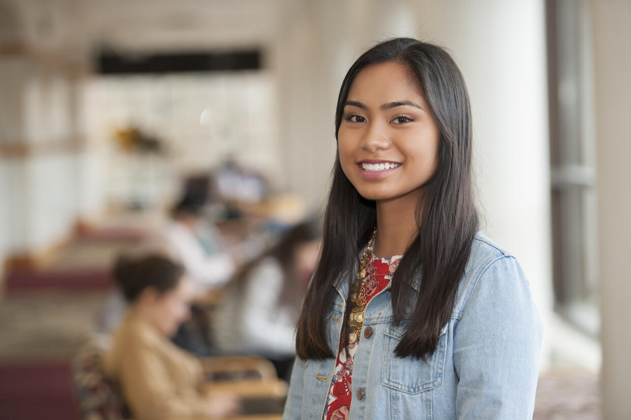 VCU student Nadia Pablo standing in the University Student Commons