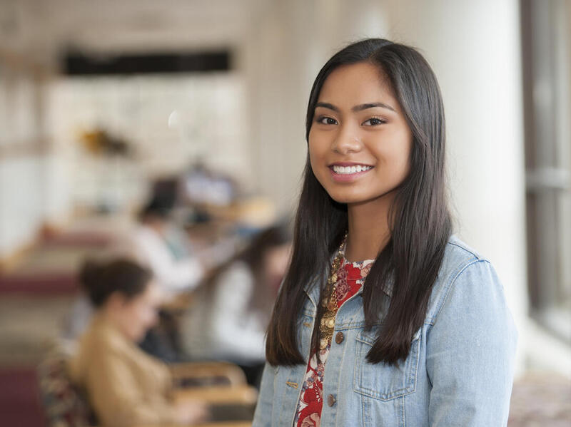 VCU student Nadia Pablo standing in the University Student Commons