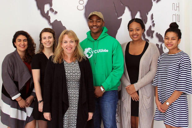 Jill Blondin (third from left) with a group of Fulbright Scholar Program applicants.