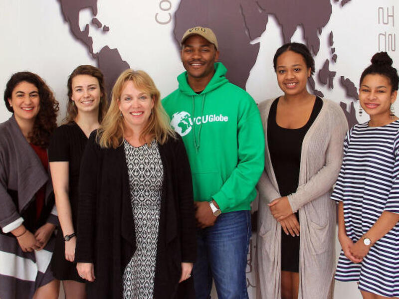 Jill Blondin (third from left) with a group of Fulbright Scholar Program applicants.
