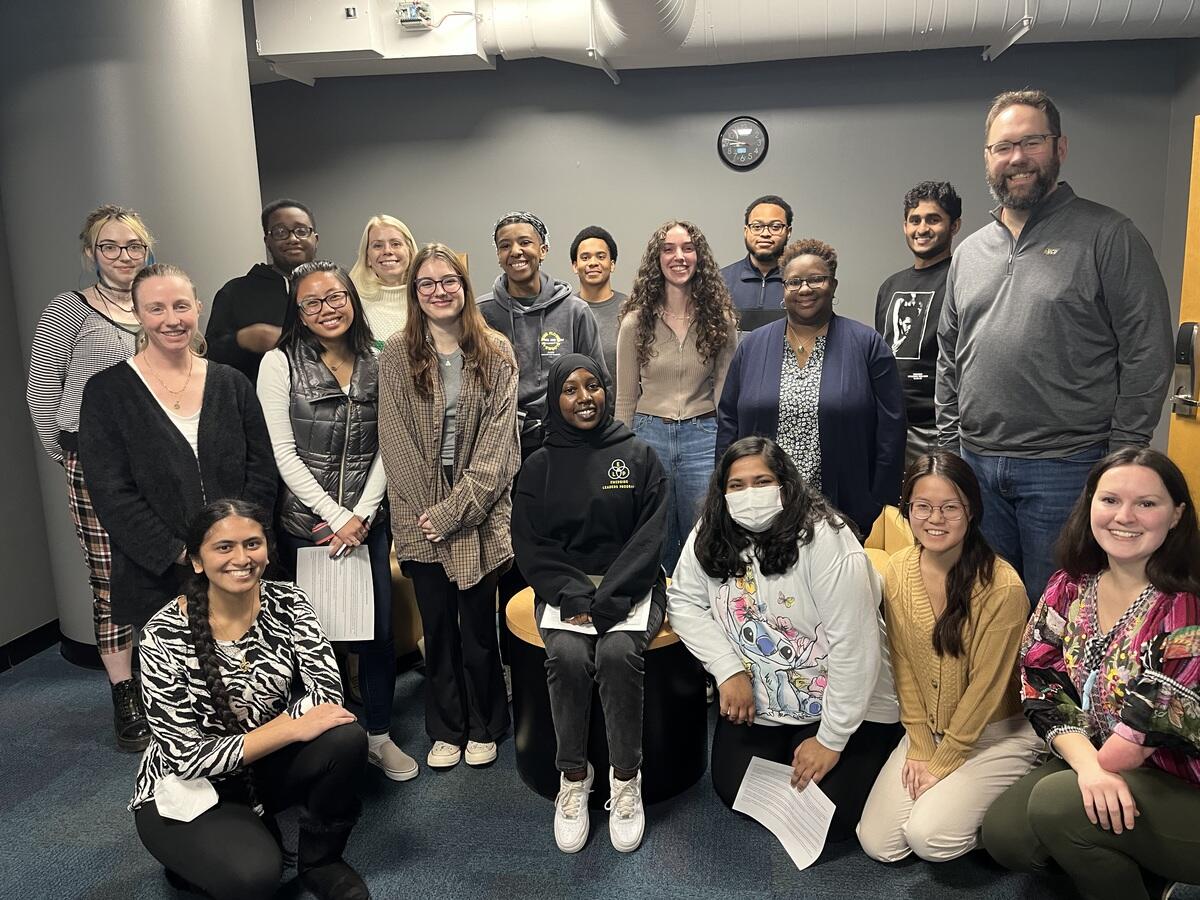 A group of 18 people 