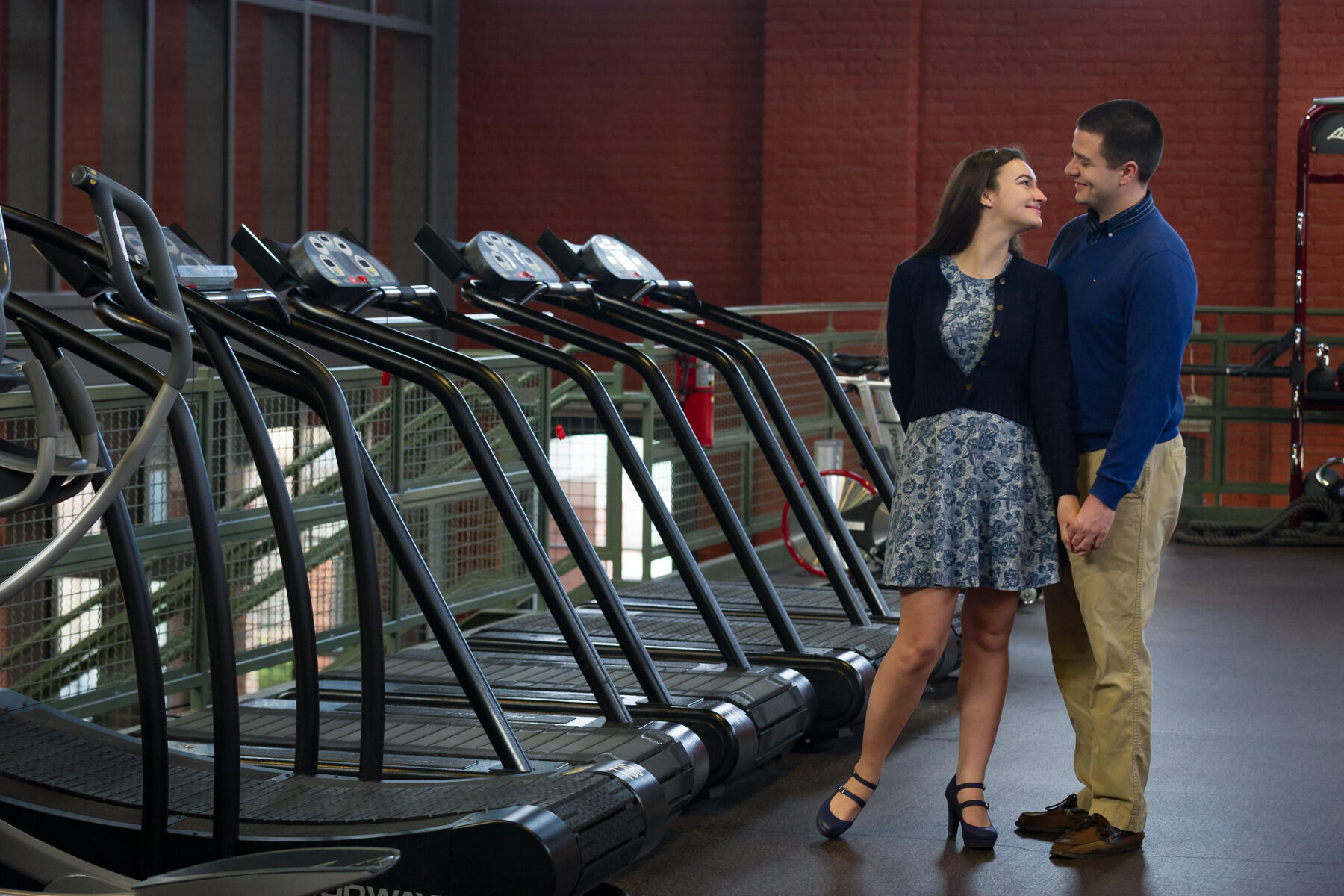 Lauren Parrish and Ryan Kurdi at Cary Street Gym where they met.