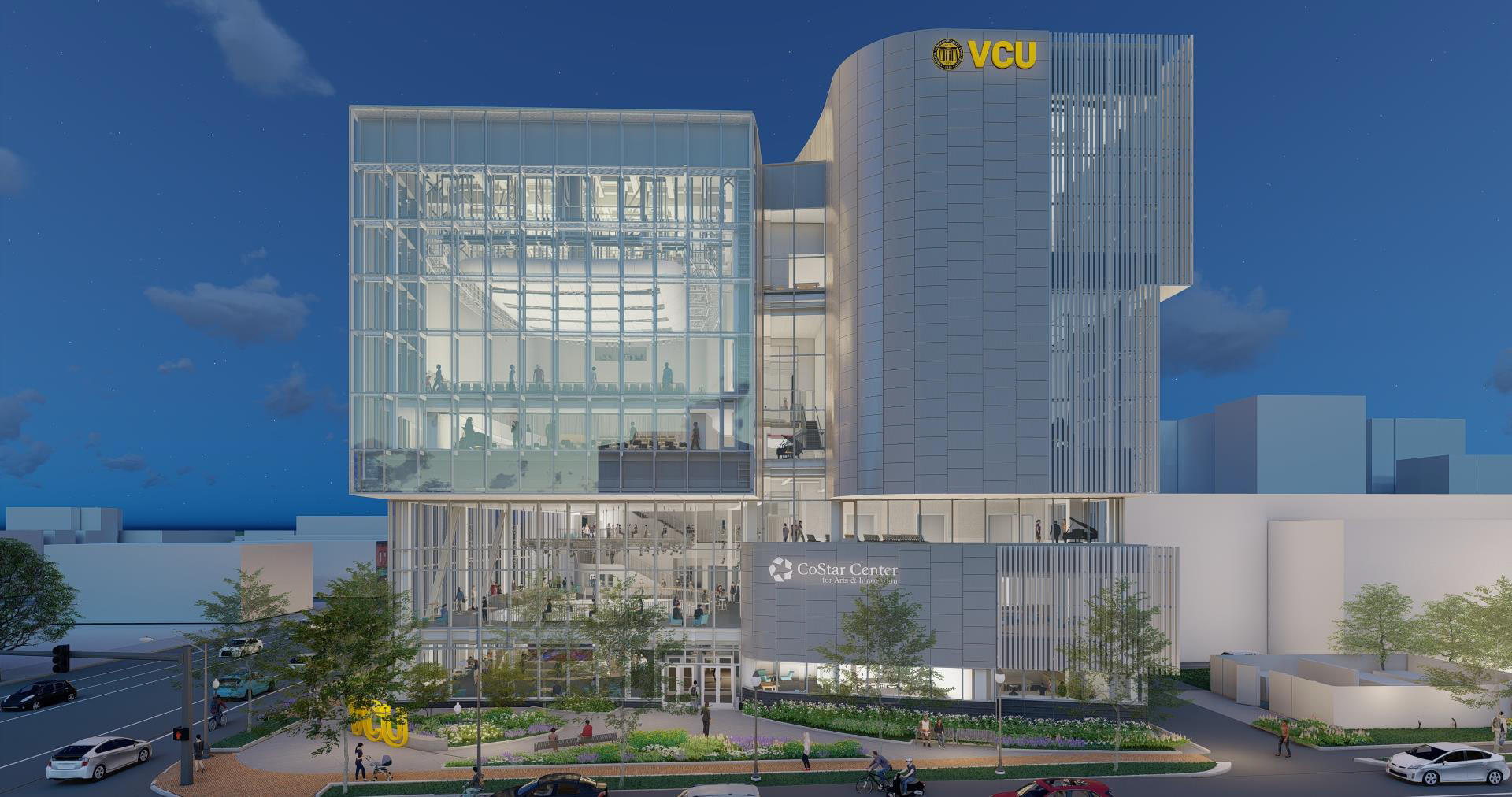 A 3D illustration for the CoStar Center for Arts and Innovation at VCU.
