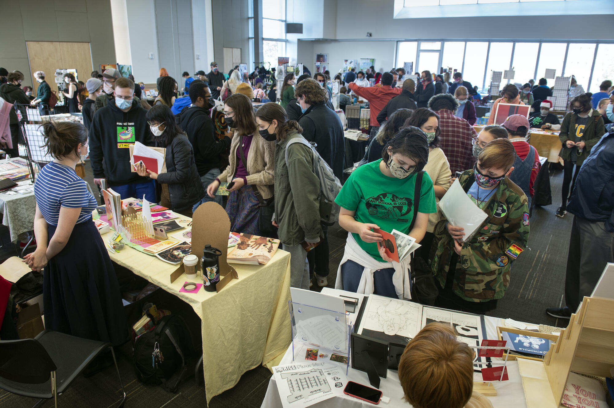 Crowd of people at the Richmond Indie Comic Expo. 