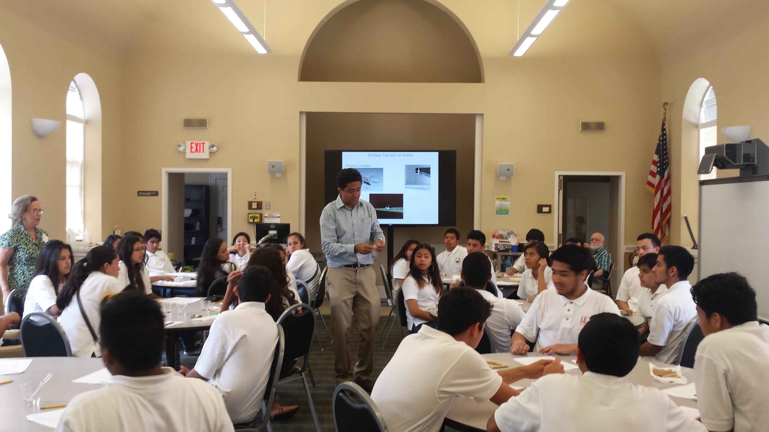 Dr. Reveles explains water properties and intermolecular forces.