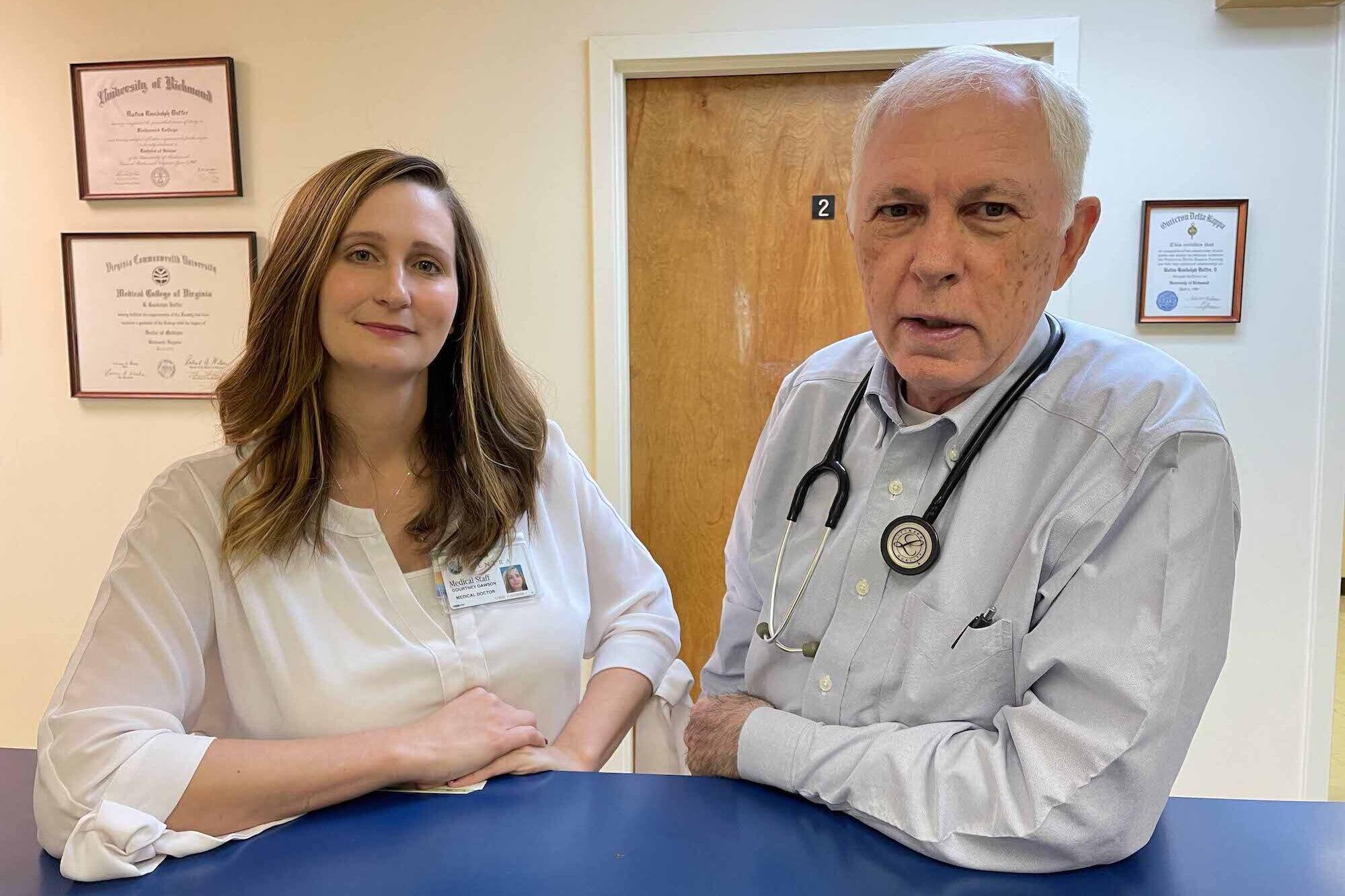 Courtney Dawson, left, and R. Randolph Duffer