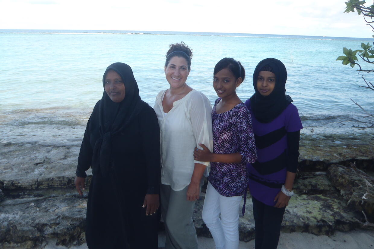 Andrea Simonelli, Ph.D., an assistant professor in the Department of Political Science, second from left.