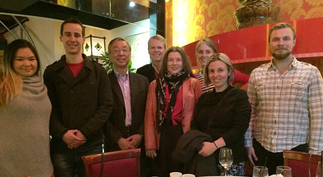 Allen Lee, Ph.D, with Business Information Systems students from the University of Sydney.