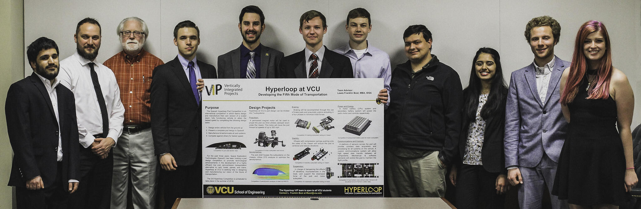 VCU team one of 20 selected internationally for 2018 SpaceX Hyperloop Pod Competition finals - VCU News - Virginia Commonwealth University