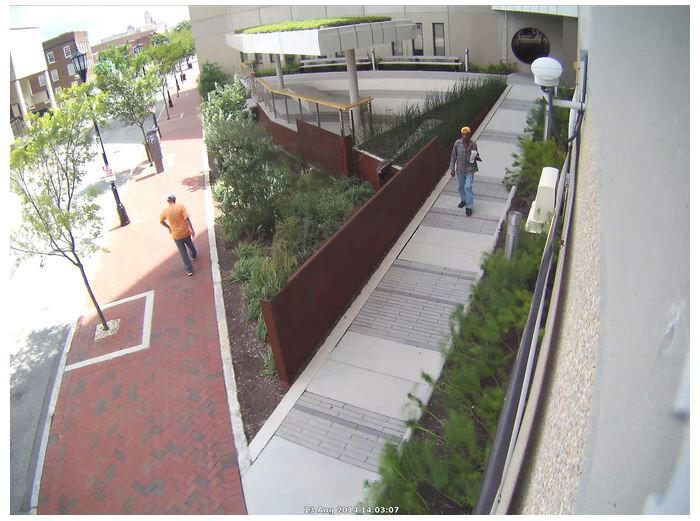A still image from one of the more than 600 security cameras at VCU.