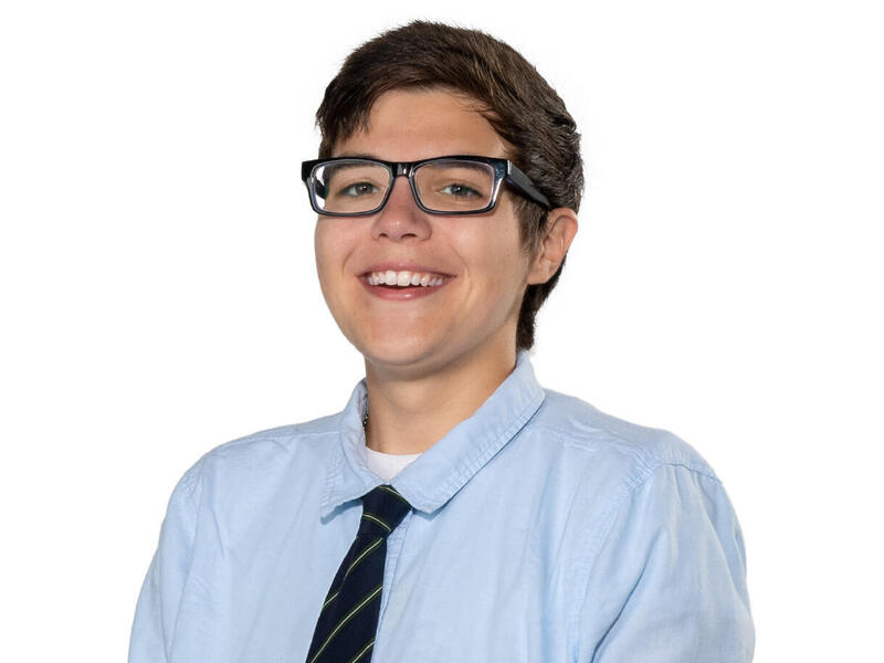 Portrait of Aaron Kemmerer in a tie.