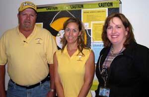 From left, Terry Holder and Kim Edwards of Gerdau Ameristeel and Traci Wakefield, nurse manager of the VCU Medical Center’s Evans-Haynes Burn Unit.

Photo by Malorie Janis 