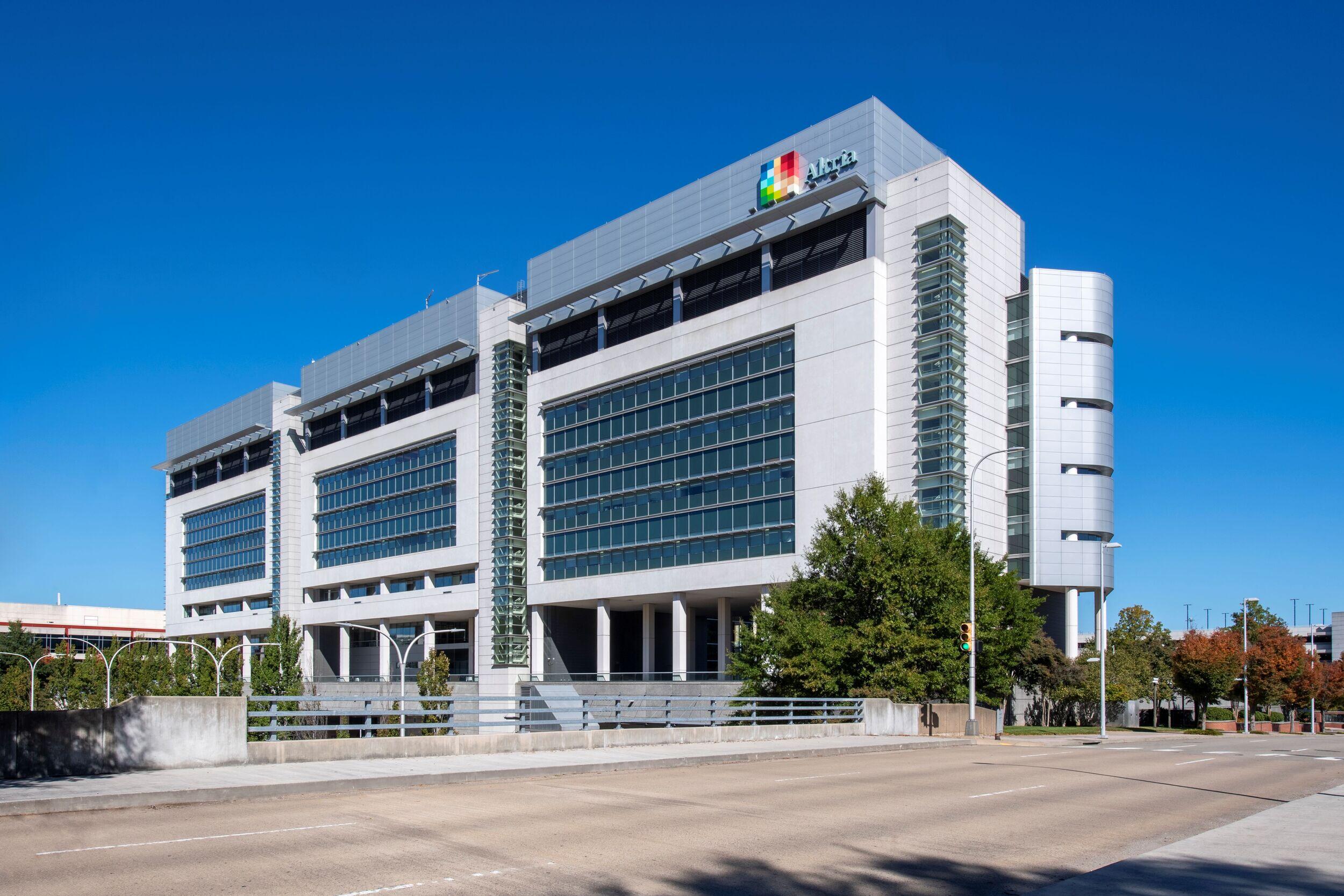 Exterior of a nine-story building.