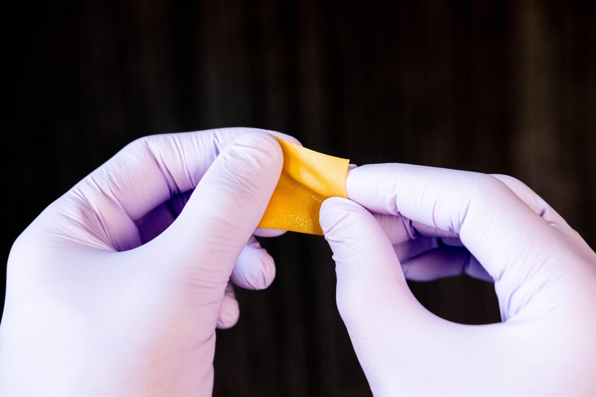 sheet of honey used to treat wounds