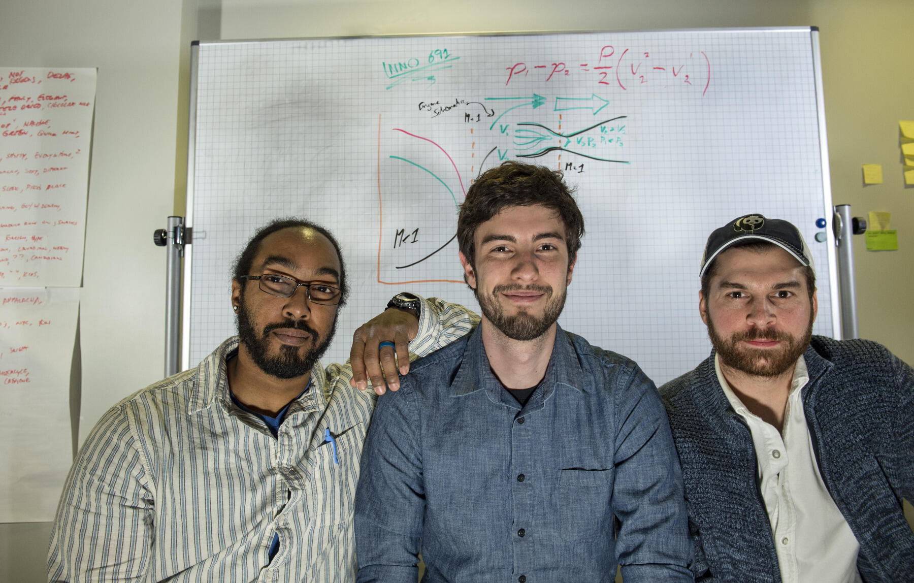 Hilton Bennett, Chris Brady and Michael Mahoney, Master of Product Innovation students in the VCU da Vinci Center, are working together to explore the commercial potential of an air pump attachment that effectively doubles the volume of air supplied and cuts in half the time required to inflate objects such as rafts, air mattresses and bounce castles.
<br>Photo by Kevin Morley, University Marketing